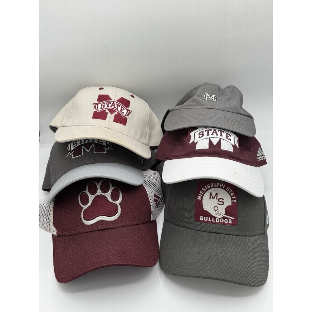 Mississippi State Bulldogs Hat Lot of 6 Adidas 47 Brand TOW NCAA Caps Vary Cond